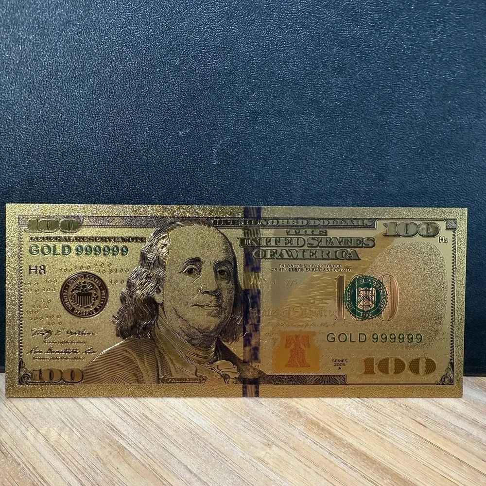 24K GOLD Plated Foil $100 Dollar Bill‎ Collectible Novelty Collection Note Gift